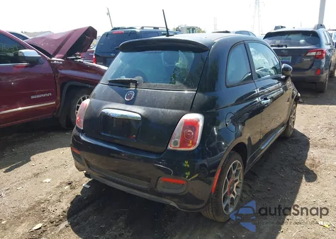 2012 Fiat 500 Sport z USA, uszkodzony, nr VIN 3C3CFFBR2CT386135